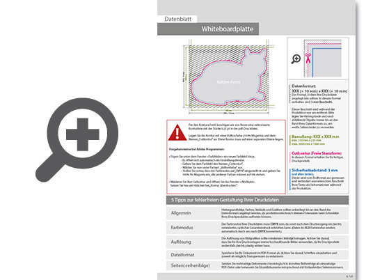 Product Bild whiteboardplatte_in_katze-form_konturgefr__st___einseitig_4_0-farbig_bedruckt