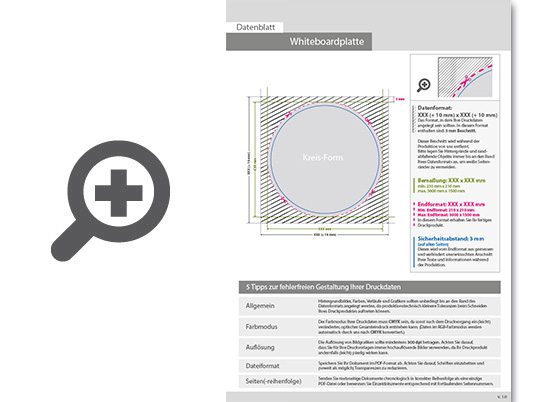 Product Bild whiteboardplatte_rund_(kreisrund_konturgefr__st)___einseitig_4_0-farbig_bedruckt